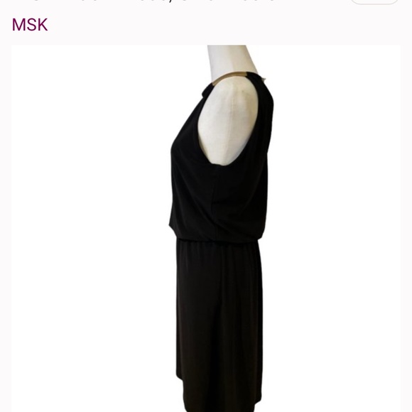 MSK Solid black necklace dress, size XL - Picture 3 of 6